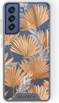 Selencia Zarya Fashion Extra Beschermende Backcover Galaxy S21 FE - Palm Leaves