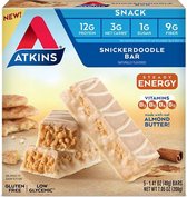 Atkins | Snack Bar | Snickerdoodle | Doos | 5 x 40g | Snel afvallen zonder poespas!