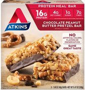 Atkins | Protein Bar | Chocolate Peanut Butter Pretzel Bar | 5 x 48g | Snel afvallen zonder poespas!