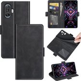 Voor Geschikt voor Xiaomi Poco F3 GT Dual-side magnetische gesp horizontale flip lederen tas met houder & kaartsleuven & portemonnee (zwart)
