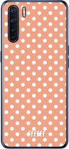 6F hoesje - geschikt voor OPPO A91 -  Transparant TPU Case - Peachy Dots #ffffff