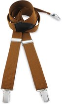 We Love Ties - Bretels - Kinderbretels uni bruin - bruin