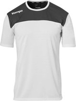 Kempa Emotion 2.0 Shirt Korte Mouw Wit-Antraciet Maat XL