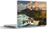 Laptop sticker - 14 inch - Zonsondergang in Patagonië in Zuid-Amerika