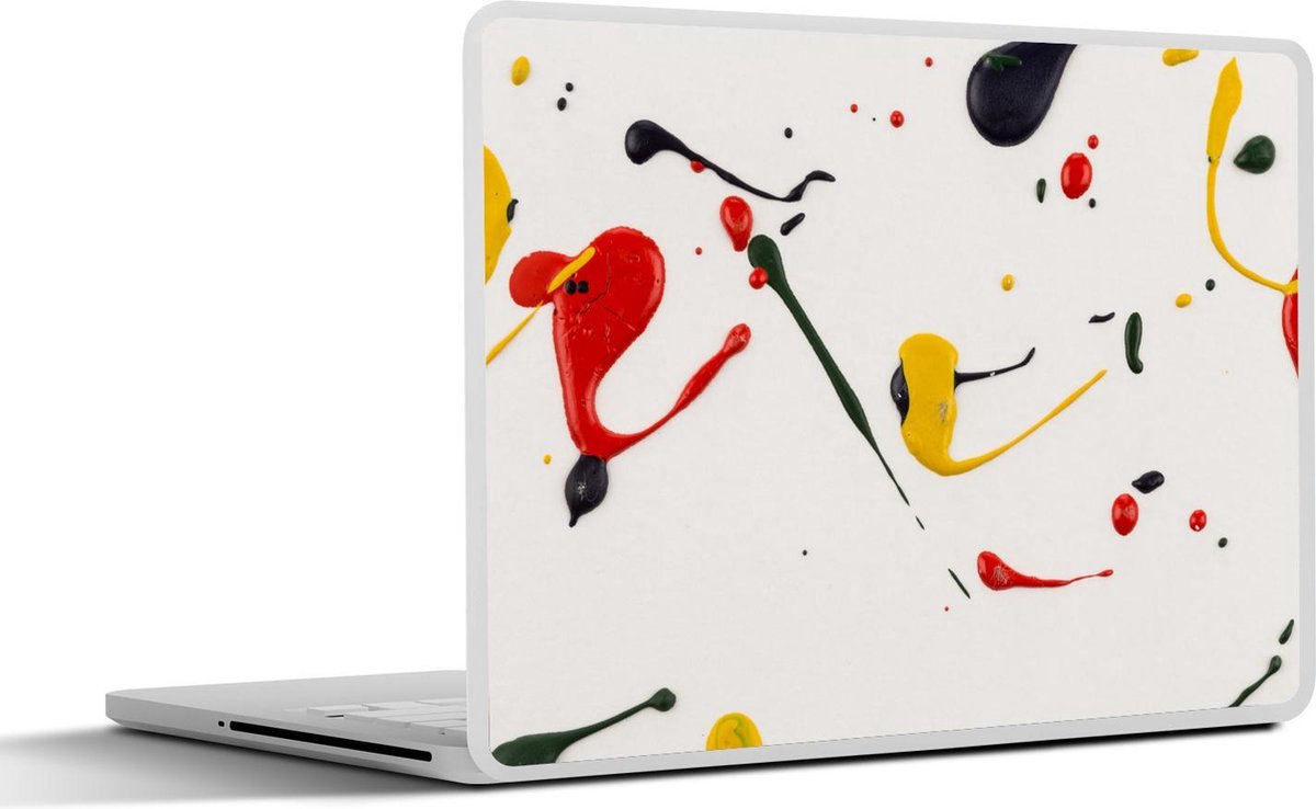 Afbeelding van product SleevesAndCases  Laptop sticker - 13.3 inch - Kunstwerk van kleurrijke druppels verf