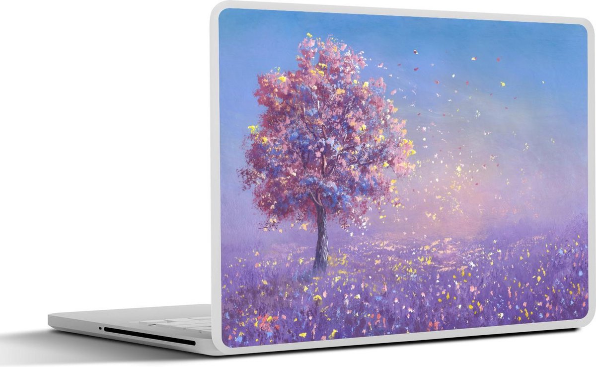 Laptop sticker - 11.6 inch - Abstracte illustratie van een boom - 30x21cm - Laptopstickers - Laptop skin - Cover