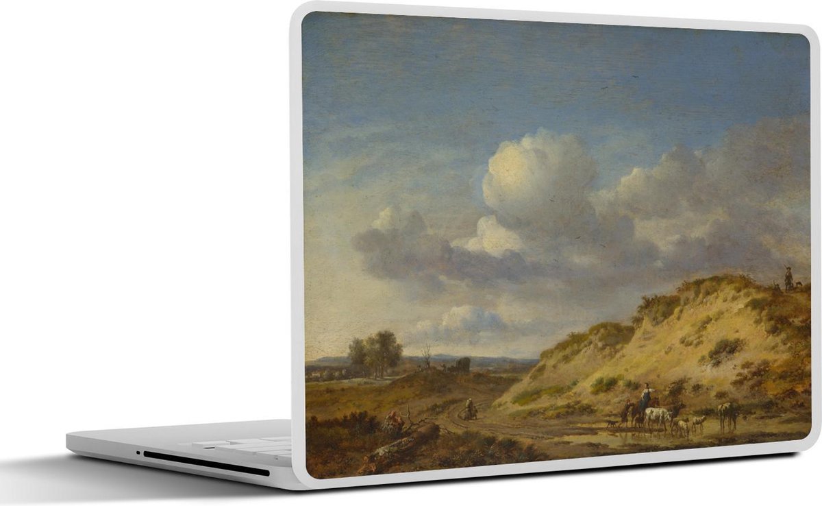 Afbeelding van product SleevesAndCases  Laptop sticker - 10.1 inch - Peasants driving cattle and sheep - Schilderij van Jan Wijnants