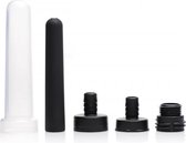 XR Brands Travel Enema Waterfles Adapter Set - 5 Stuks black
