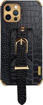 Samsung Galaxy S20 Ultra Back Cover Hoesje met Handvat - PU Leer - Backcover - Samsung Galaxy S20 Ultra - Zwart