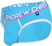 Andrew Christian Fly Tagless Brief w/ Almost Naked Blauw - MAAT L - Heren Ondergoed - Slip voor Man - Mannen Slip