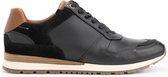 Travelin' Tamworth Herensneakers - Leren veterschoenen - Zwart Leer - Maat 44