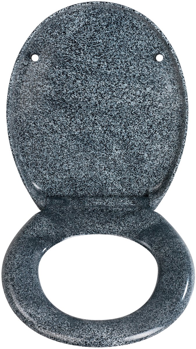Wenko Duroplast Toiletbril - Soft Close, Graniet Design