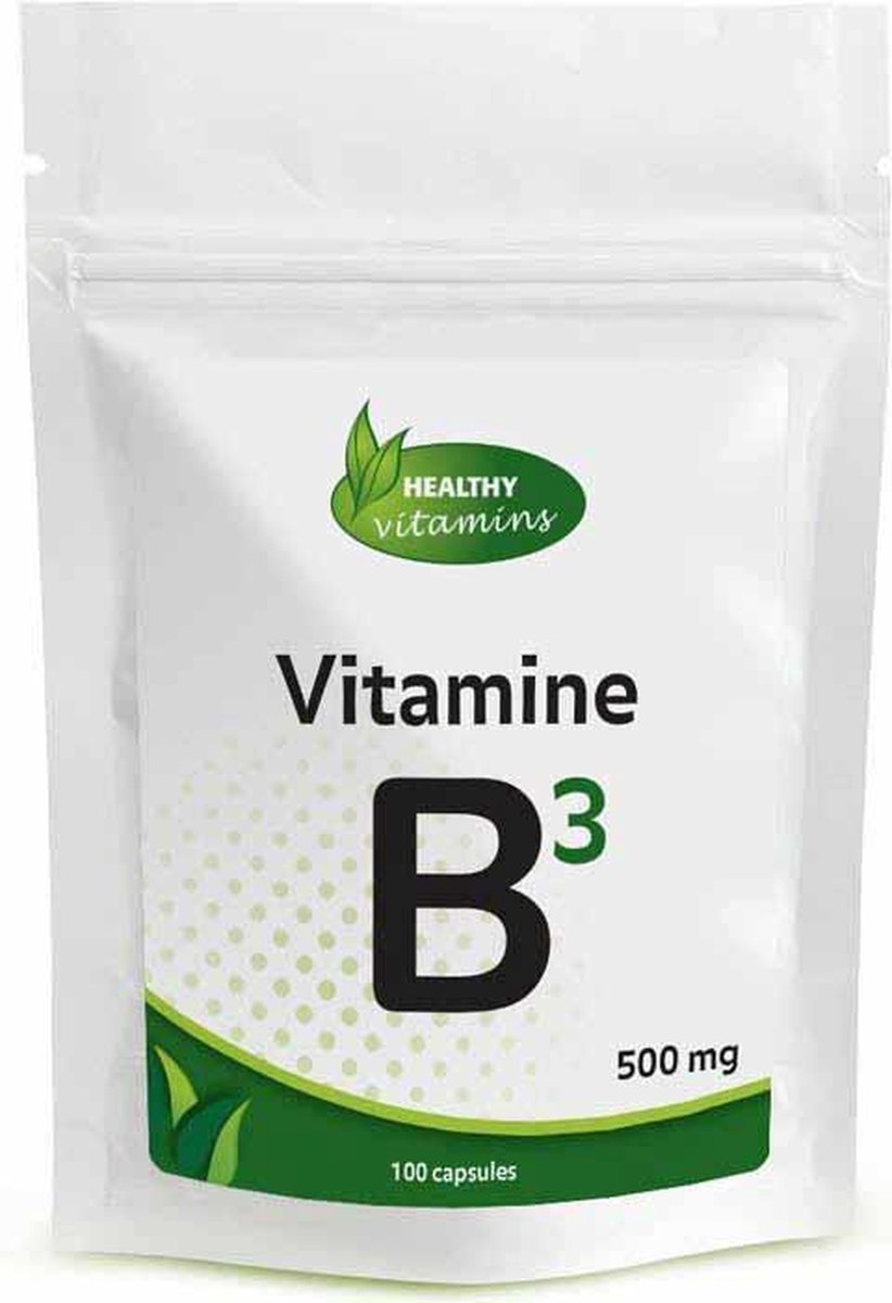Vitamine B3 | 100 capsules | 500 mg | vegan | Vitaminesperpost.nl