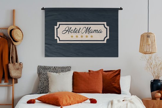 Tapisserie - Tapisserie - Hotel mama - Citations - Dictons - Maman - 120x80 cm - Tapisserie