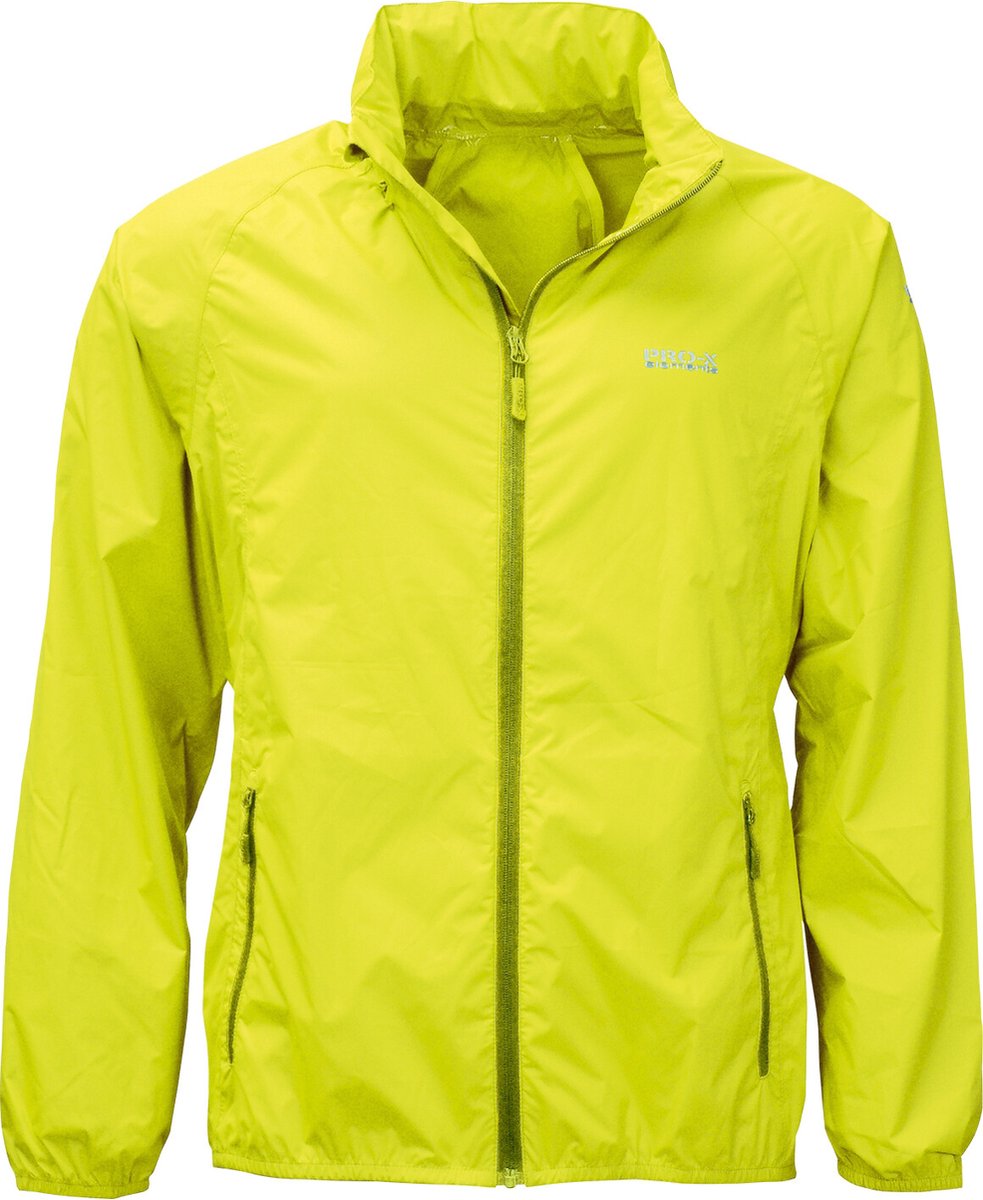 Pro-X Elements Opbergbare regenjas voor heren PACKable Neon Geel
