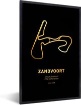 Fotolijst incl. Poster - Circuit - Zandvoort - Goud - 20x30 cm - Posterlijst - Cadeau voor man