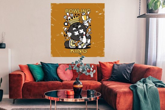 Affiche Vintage - Bowling - King - 100x100 cm XXL