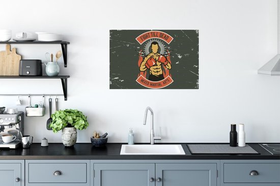 Boxes à affiches - Homme - Rétro - Dessin - 90x60 cm - Cadeau Vaderdag - Cadeau - Cadeau pour lui - Astuce - Homme