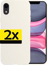 Hoes voor iPhone XR Hoesje Siliconen - Hoes voor iPhone XR Case - 2 Stuks - Wit