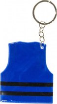 sleutelhanger veiligheidsvest junior 7 cm blauw