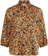 Vila Blouse Vimocala 3/4 Shirt/su/pb 14066564 Black/flowers Dames Maat - W38