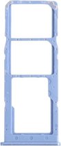 SIM-kaartlade + SIM-kaartlade + Micro SD-kaartlade voor Samsung Galaxy M12 SM-M127 (blauw)
