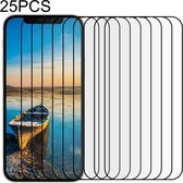 25 PCS volledige lijm Volledig scherm gehard glasfilm voor iPhone 13 / 13 Pro