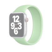 Voor Apple Watch Series 6 & SE & 5 & 4 40 mm / 3 & 2 & 1 38 mm Effen kleur elastische siliconen vervangende polsband horlogeband, maat: M 143 mm (groen)