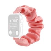 Sjaal Haarband Vervangende horlogebanden voor Apple Watch Series 6 & SE & 5 & 4 44 mm / 3 & 2 & 1 42 mm (donkerroze)