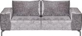 2,5 zitsbank Lotte 211 cm  – velvet grijs – soft bonnel