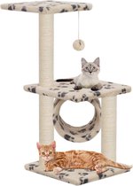 Baymate®Kat Klimrek - Kat Krabpaal -Boom Scratcher -Kat Springen Platform - voor katten dierbenodigdheden- Scratcher Pole Meubels Gym Huis ​- Beige2- Beige Paw Print