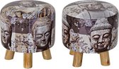 Voetensteun DKD Home Decor Pijnboom Polyurethaan Orientaals (30 x 30 x 32 cm) (2 pcs)
