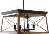 Plafondlamp DKD Home Decor Hout Metaal (50 x 50 x 130 cm)
