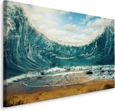 Schilderij Abstracte zee, blauw, premium print