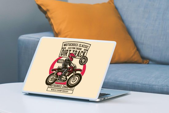 Sticker ordinateur portable - 12,3 pouces - Moteur - Vintage - Dessin