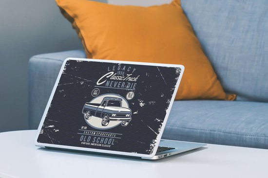Sticker pour ordinateur portable - 12,3 pouces - Voiture - Vintage - Dessin