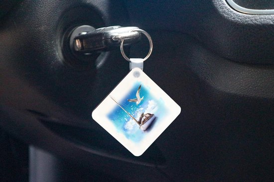 Sleutelhanger - Uitdeelcadeautjes - Boot - Vogel - Zee - Waterverf - Plastic