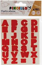 Pincello Letterstickers Alfabet Papier Rood 280 Stickers