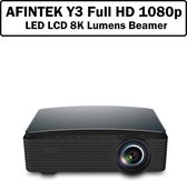 AFINTEK Y3 Native Full HD 1080p LED LCD beamer | 8000 lumens | 4K onderstuening | Android + Bluetooth