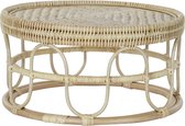 Bijzettafel DKD Home Decor Bamboe Rotan (70 x 70 x 36 cm)