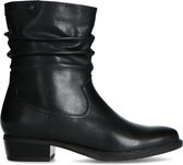 No Stress - Dames - Zwarte enkellaarsjes met geplooid detail - Maat 41
