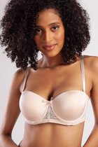 Gala Dames Lingerie Voorgevormde Push-Up Strapless beugel BH (121-011) - WINTERSALE - Maat 80A - BEIGE