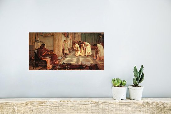 Poster The favourites of the Emperor Honorius - schilderij van John William Waterhouse - 40x20 cm