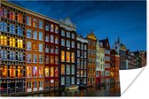 Pakhuizen aan de gracht Amsterdam Poster 180x120 cm - Foto print op Poster (wanddecoratie woonkamer / slaapkamer) XXL / Groot formaat!