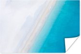 Luchtfoto van een tropisch strand in Griekenland Poster 180x120 cm - Foto print op Poster (wanddecoratie woonkamer / slaapkamer) / Landschappen Poster / Zee en Strand XXL / Groot formaat!