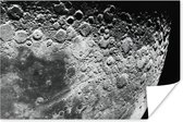 Close-up van de maan poster 180x120 cm - Foto print op Poster (wanddecoratie woonkamer / slaapkamer) / Nacht Poster XXL / Groot formaat!