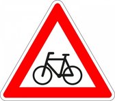 Pas op fietsers sticker, J24 100 mm