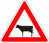 Pas op overstekend vee sticker, J28 400 mm