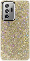 ADEL Premium Siliconen Back Cover Softcase Hoesje Geschikt voor Samsung Galaxy Note 20 Ultra - Bling Bling Glitter Goud