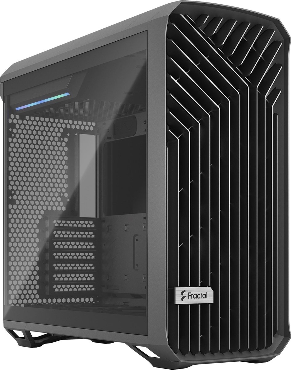 PC-behuizing - FRACTAL DESIGN - Torrent Grey TG Light Tint - SSI-CEB - Geoptimaliseerde luchtstroom met 5 ventilatoren inbegrepen - (FD-C-TOR1A-02)